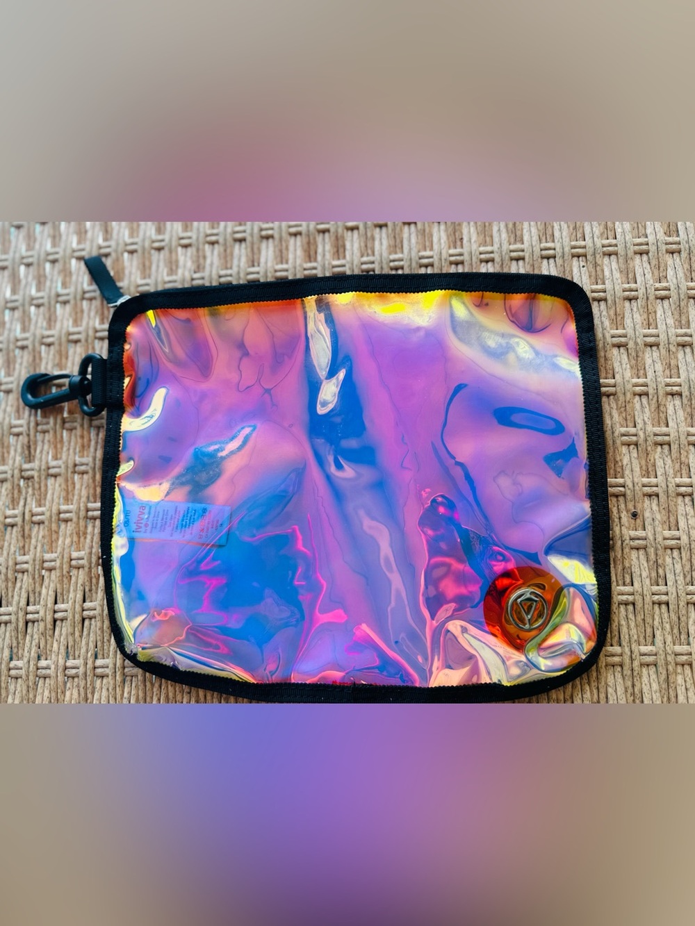 Ivivva by Lululemon Holographic Zip Travel Pouch Swim Organizer